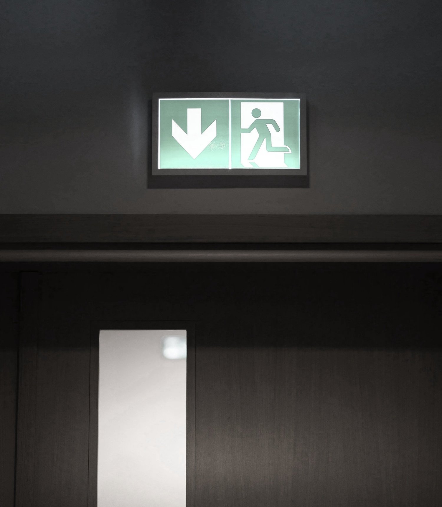 Illuminated emergency exit sign